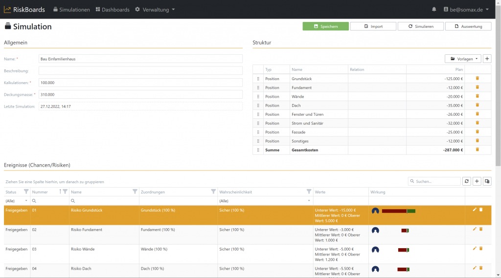 Risikosimulation und Risikoaggregation mit RiskBoards.